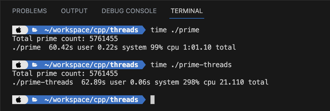 C++ code output